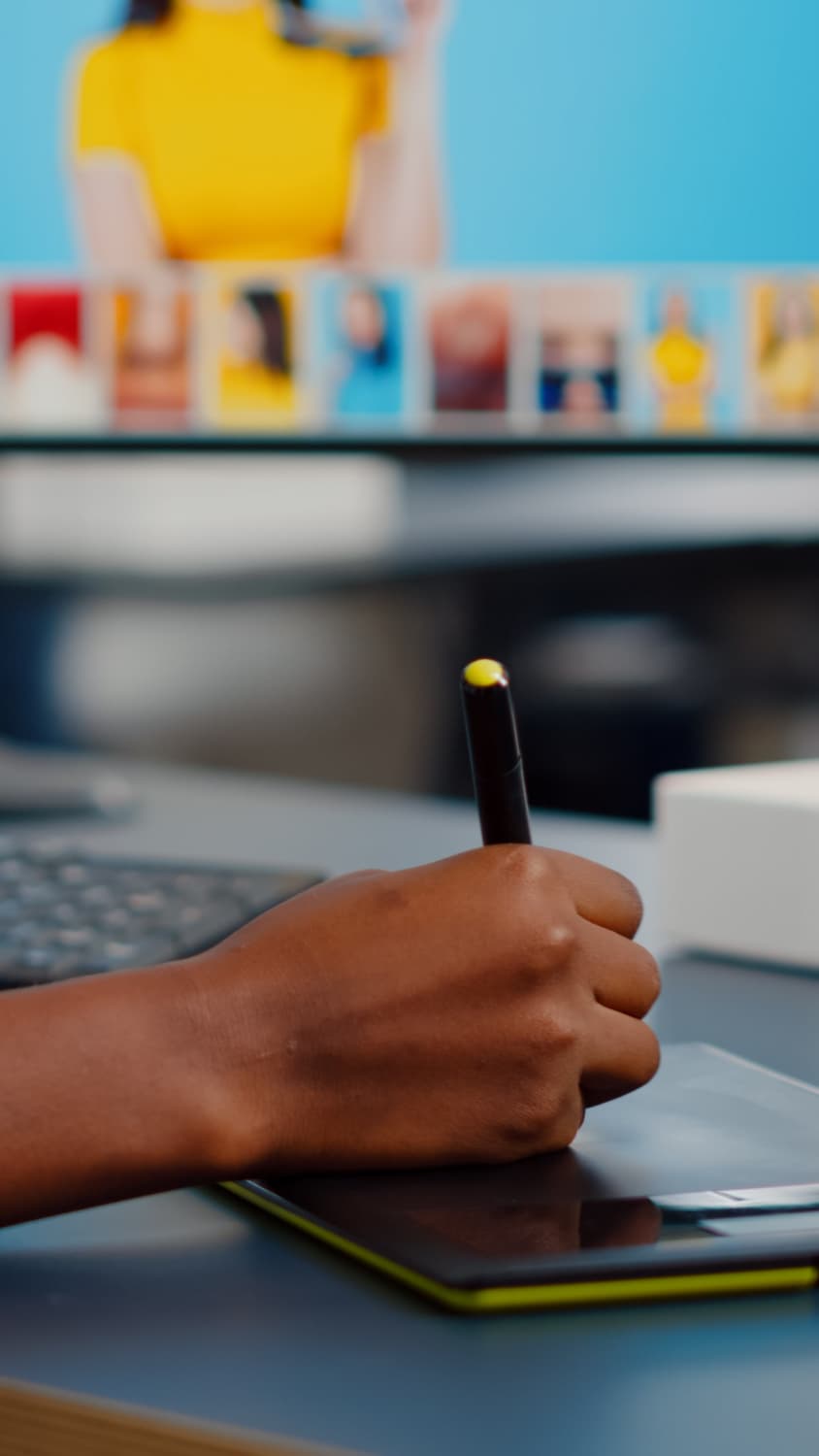 Team collaborating on healthcare content